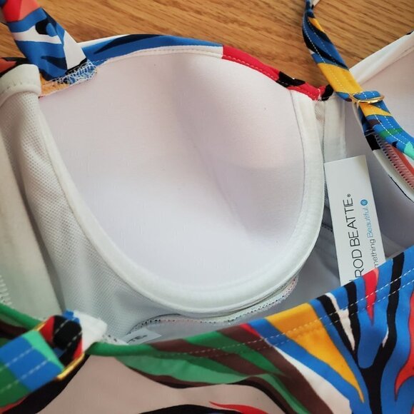 NWT Bleu Rod Beattie Lush Life Shirred 1 Pc Swimsuit Padded Underwire Sz 4 - Picture 8 of 8